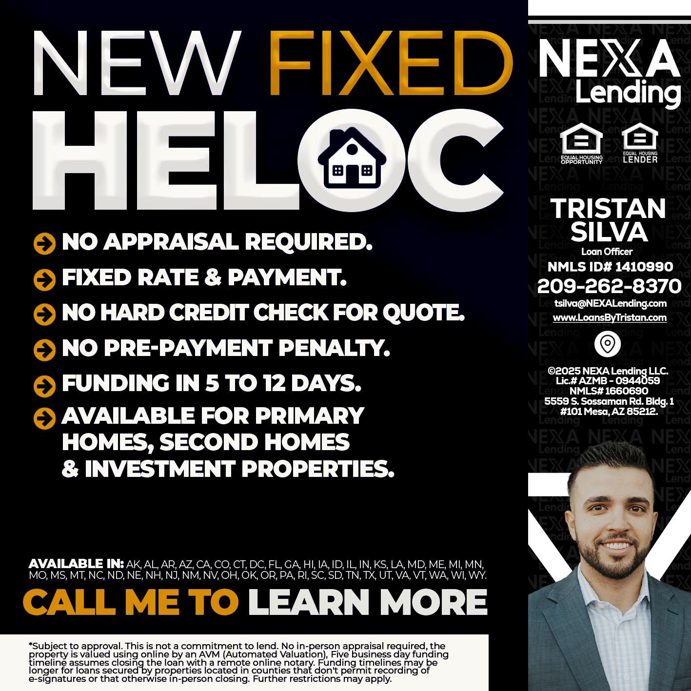 HELOC - Tristan Silva -Loan Officer