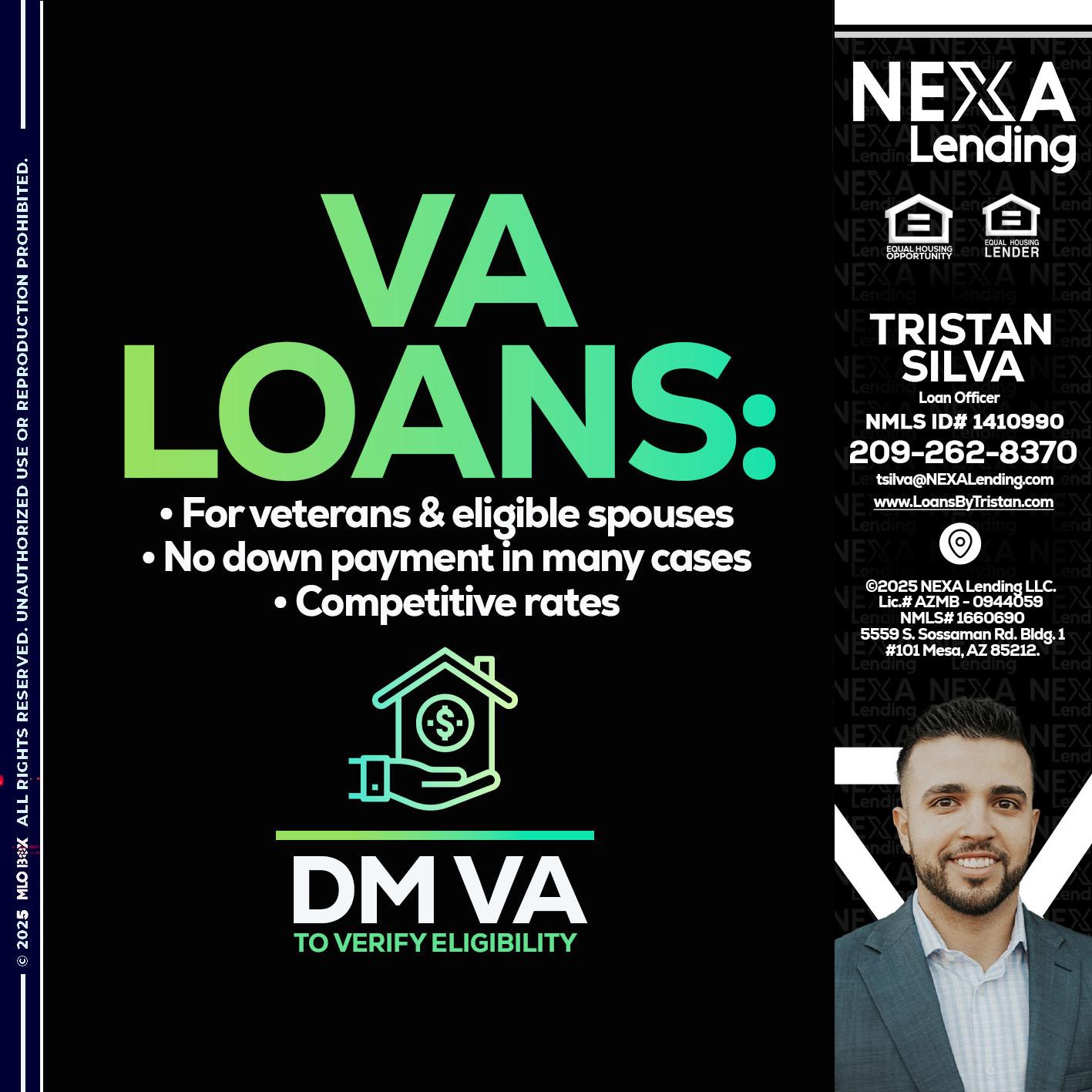 VA LOANS - Tristan Silva -Loan Officer