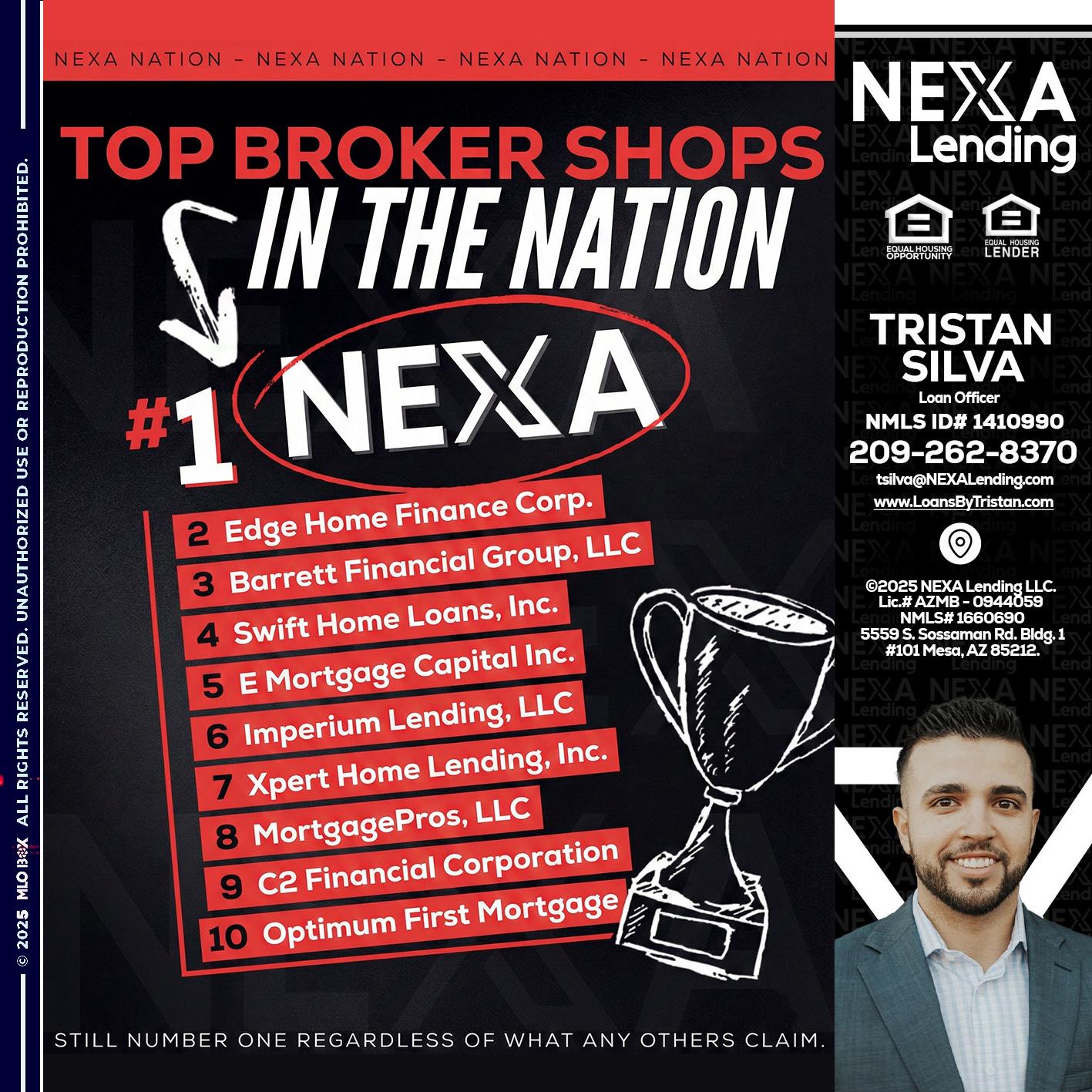 top broker - Tristan Silva -Loan Officer