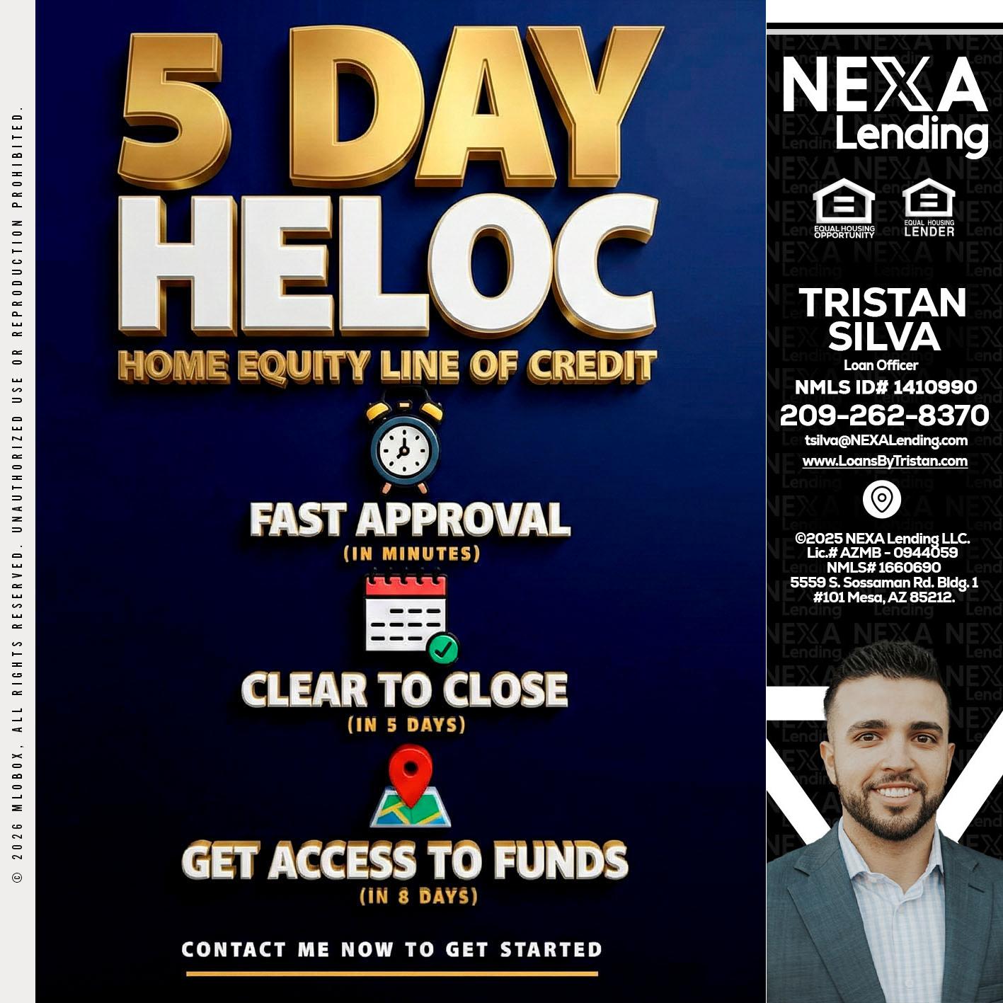 5 day hello - Tristan Silva -Loan Officer