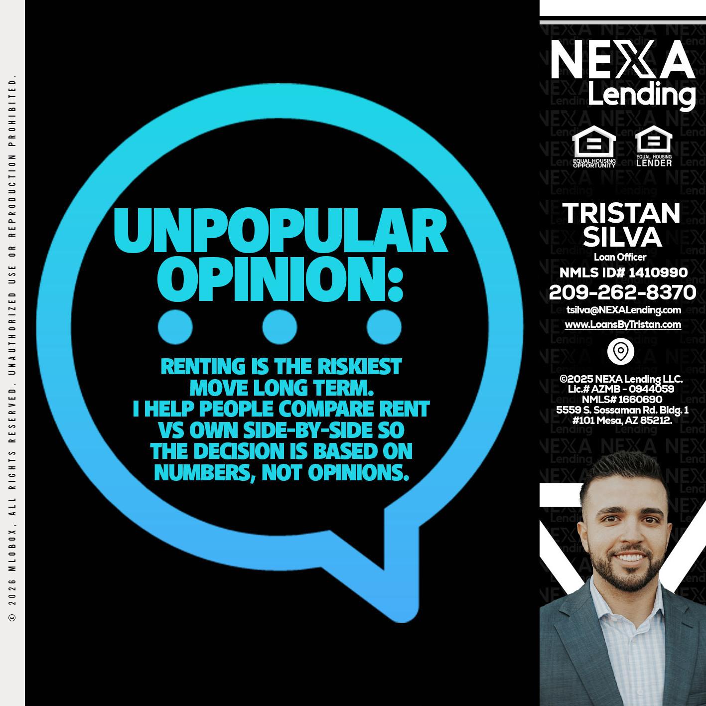 unpopular opinion - Tristan Silva -Loan Officer