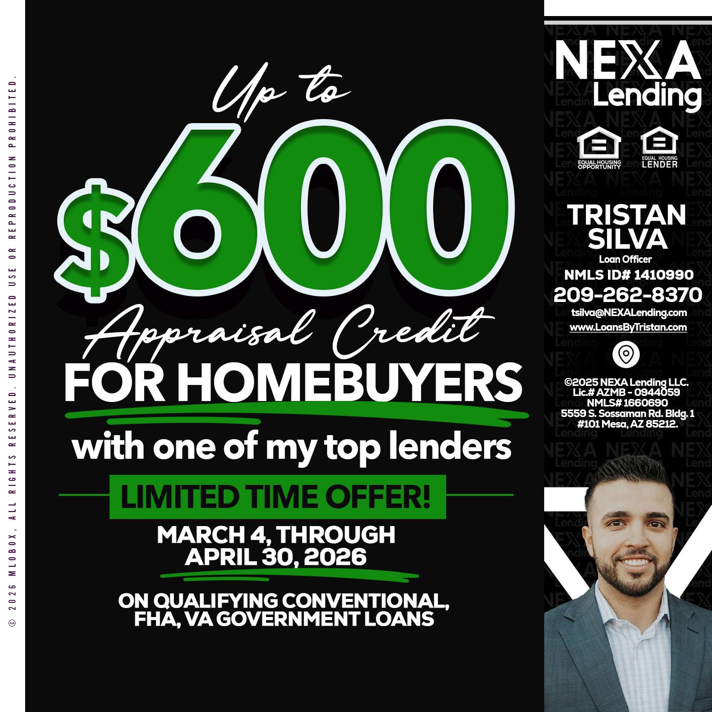 UP TO 600 - Tristan Silva -Loan Officer