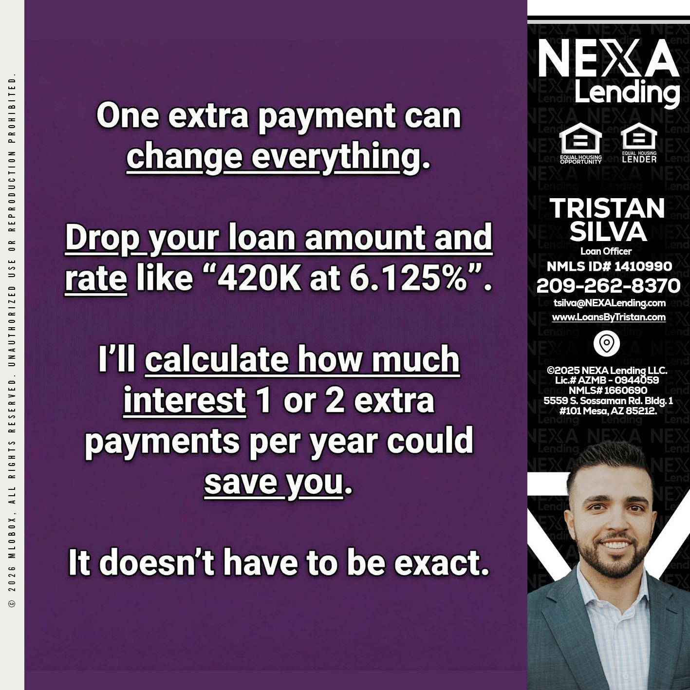 ONE EXTRA - Tristan Silva -Loan Officer