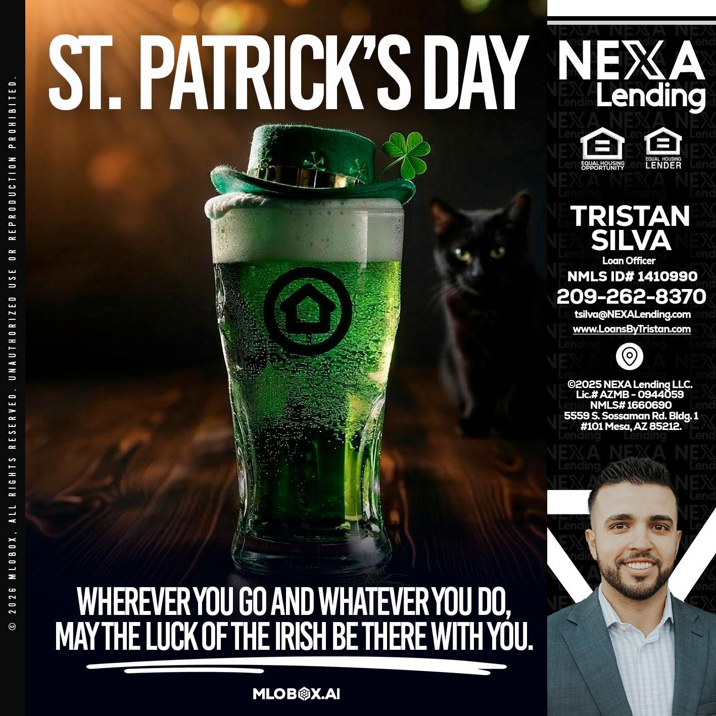 st. Patricks day - Tristan Silva -Loan Officer
