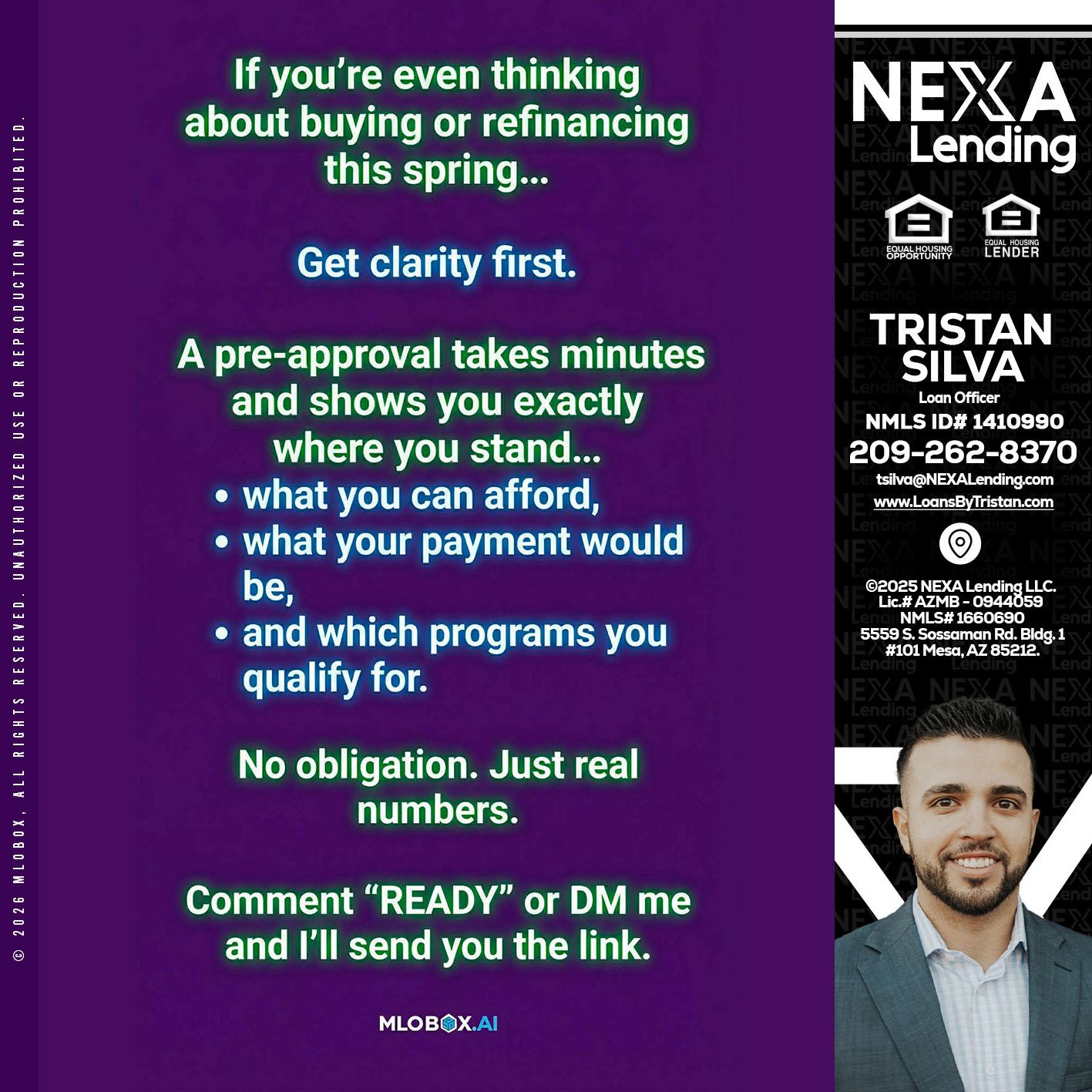 IF YOU THINKING - Tristan Silva -Loan Officer