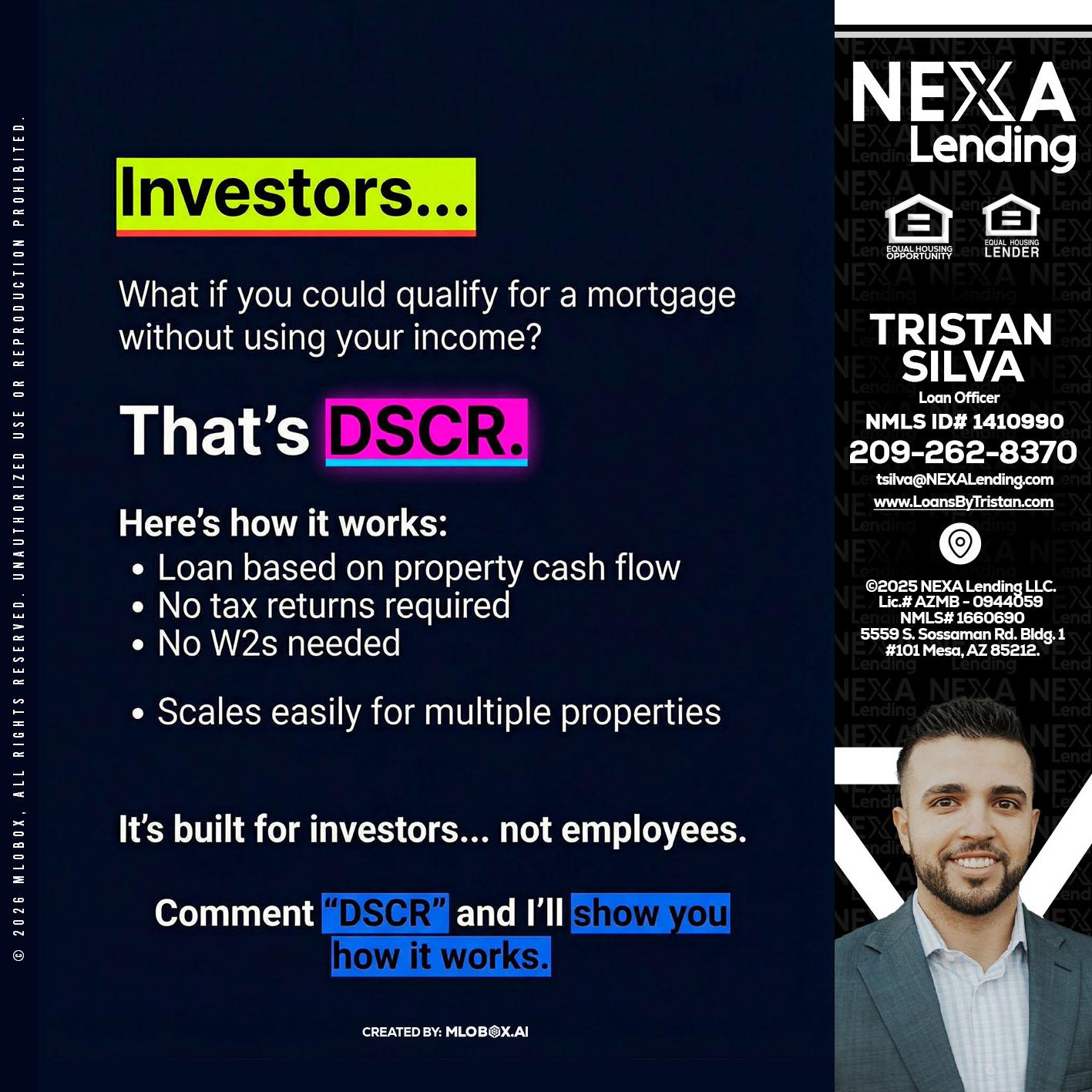 INVESTORS - Tristan Silva -Loan Officer