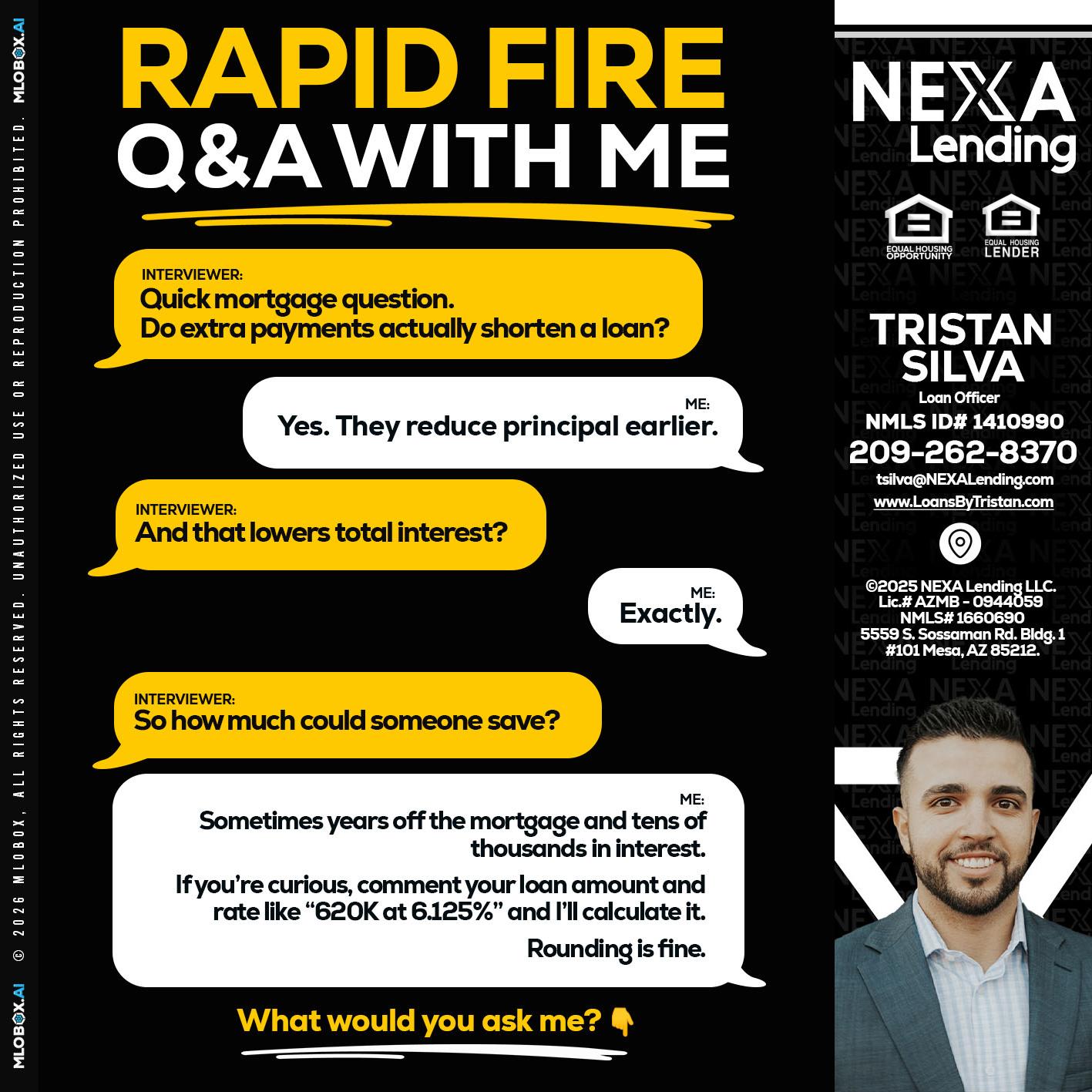 RAPID FIRE QA - Tristan Silva -Loan Officer