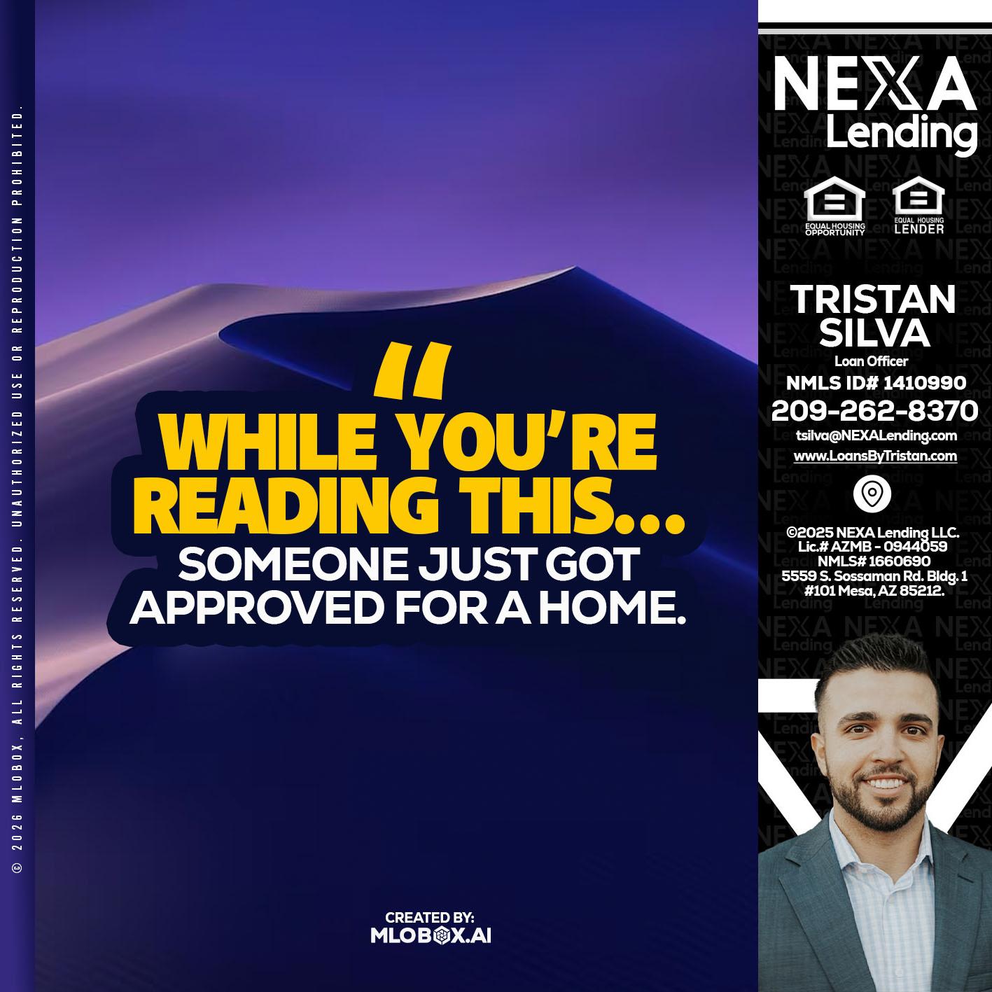 WHILE YOU - Tristan Silva -Loan Officer