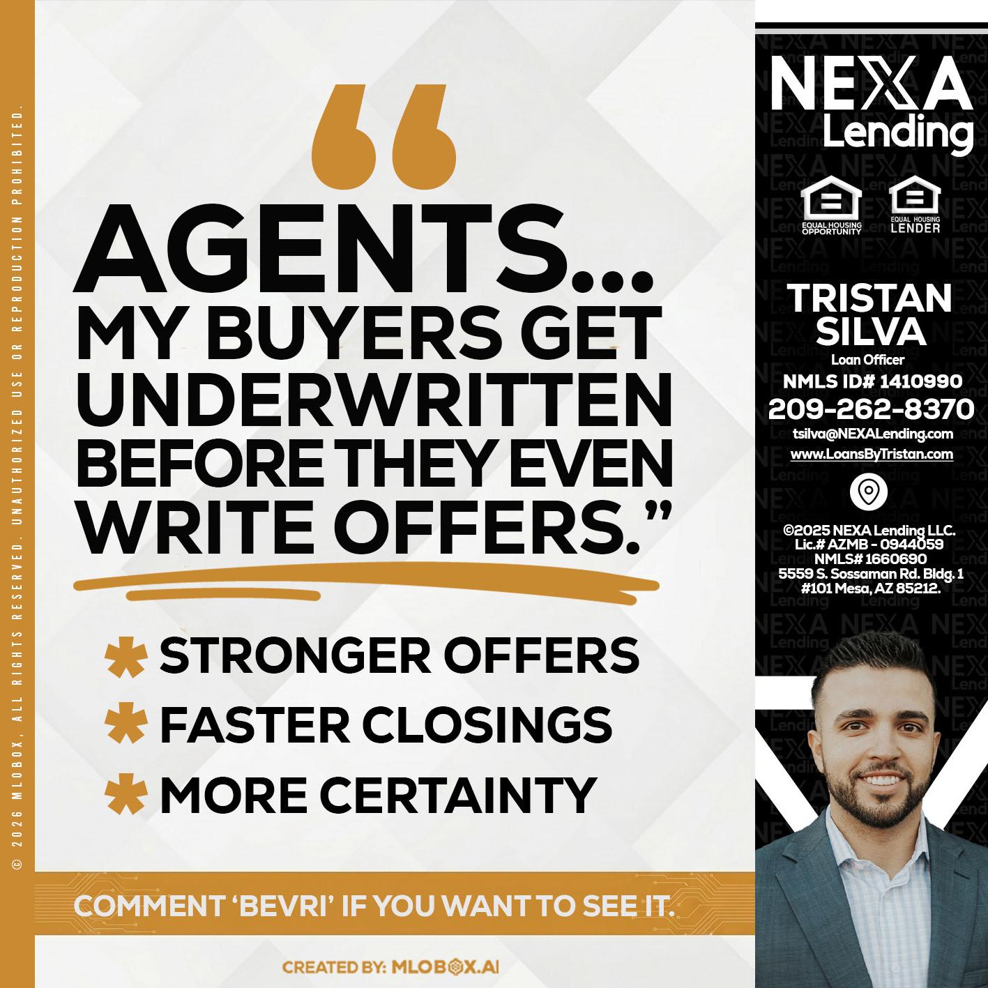 agents - Tristan Silva -Loan Officer