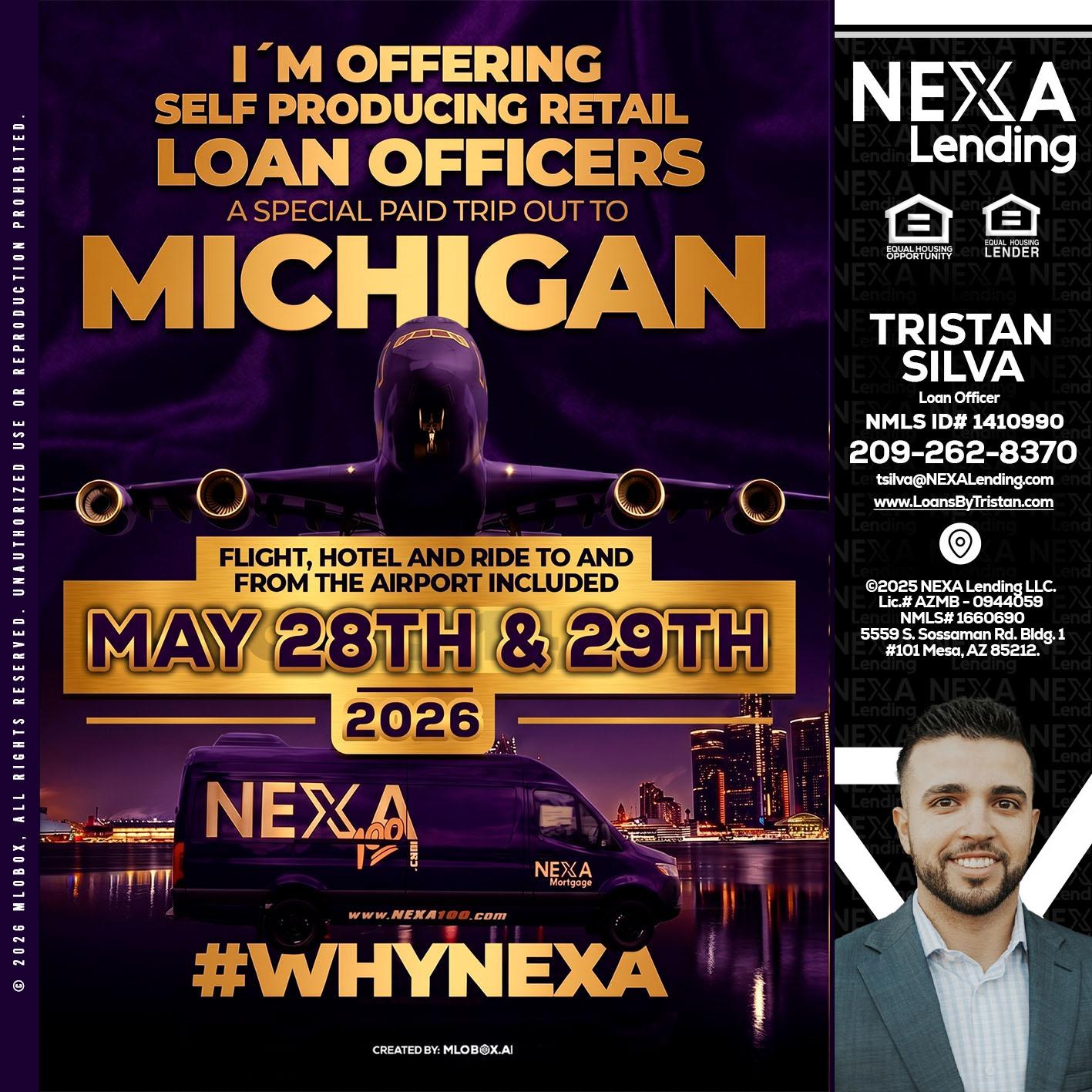 MICHIGAN - Tristan Silva -Loan Officer