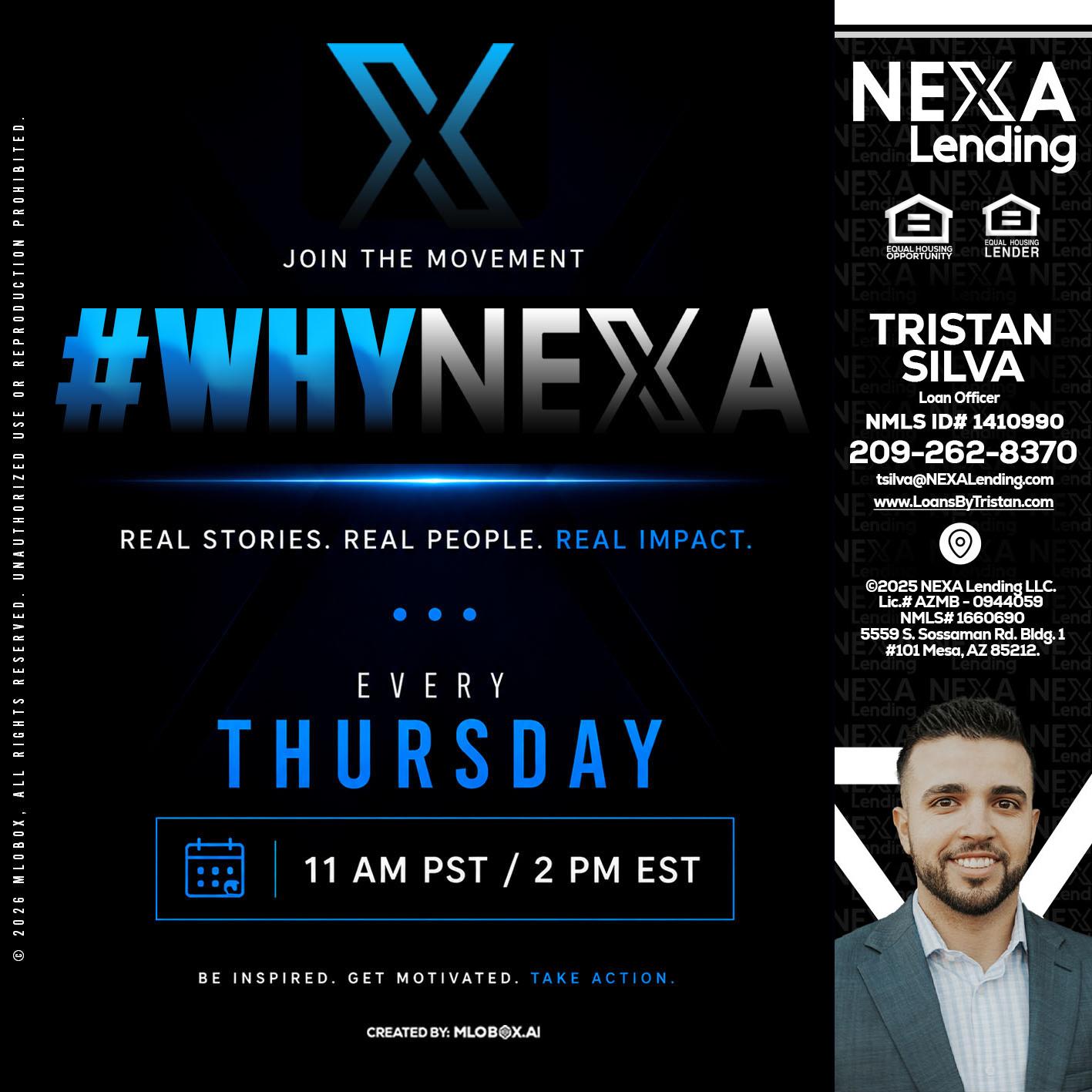 why NEXA - Tristan Silva -Loan Officer