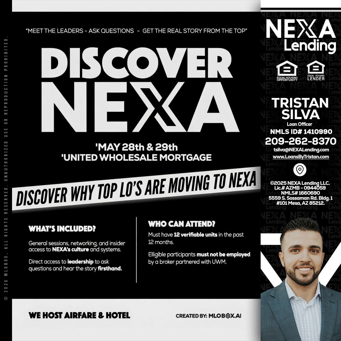 DISCOVER NEXA - Tristan Silva -Loan Officer