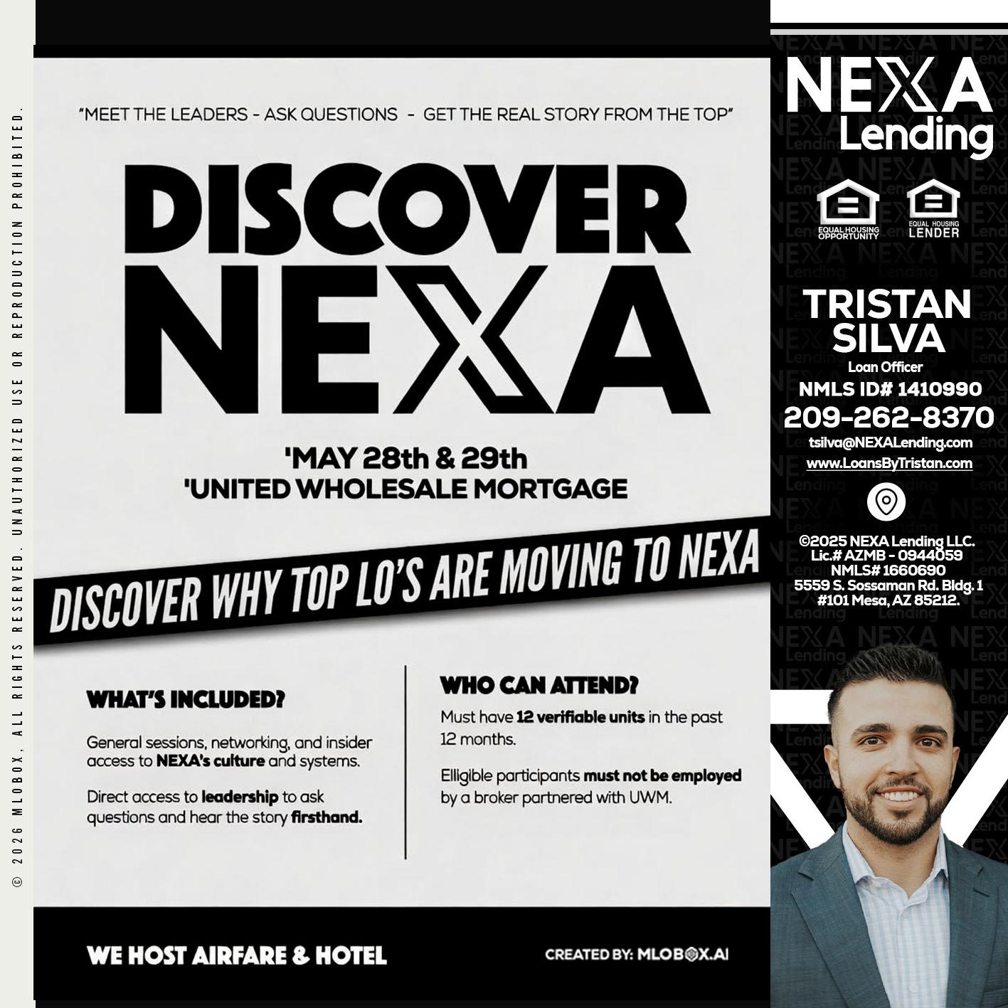 DISCOVER NEXA - Tristan Silva -Loan Officer