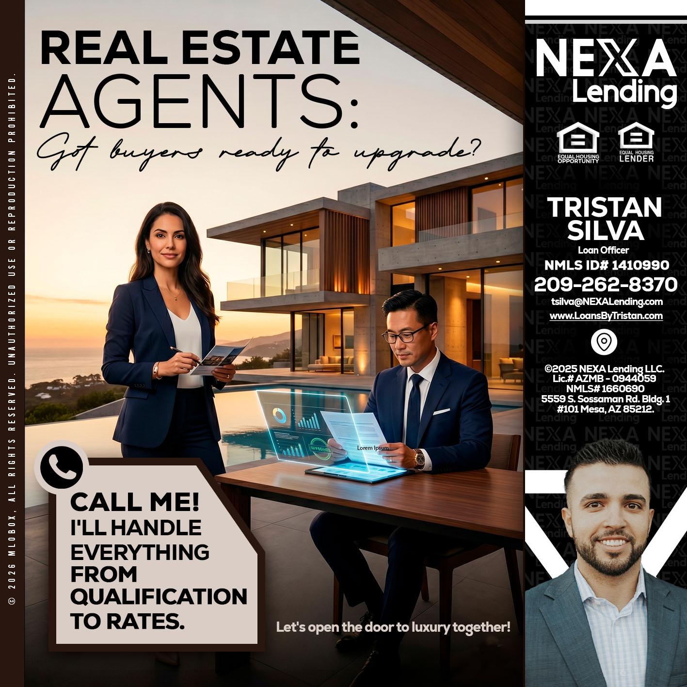 REAL ESTATE AGENTS - Tristan Silva -Loan Officer