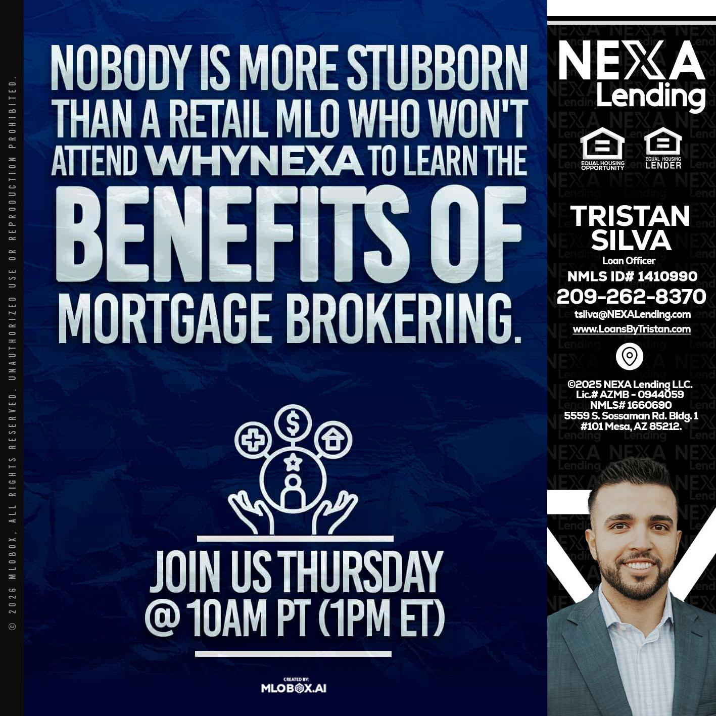 NOBODY IS MORE - Tristan Silva -Loan Officer