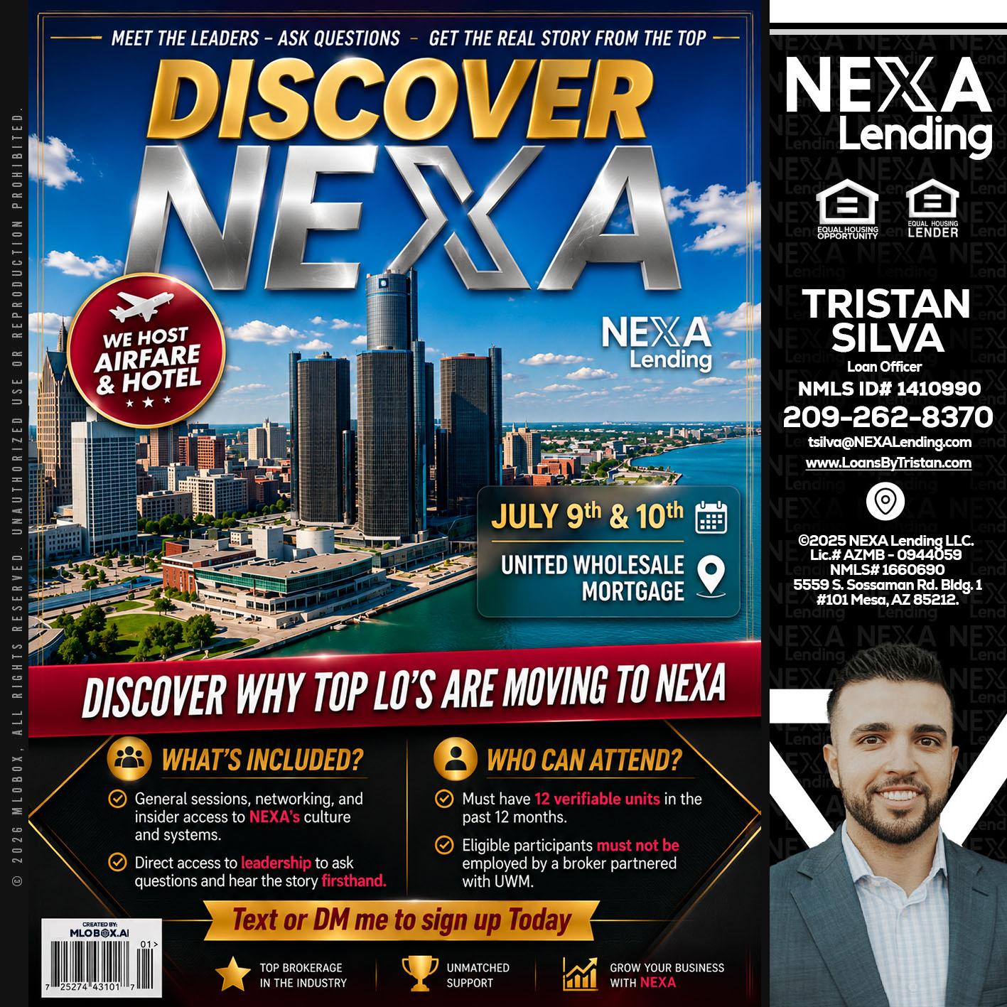 DISCOVER NEXA - Tristan Silva -Loan Officer