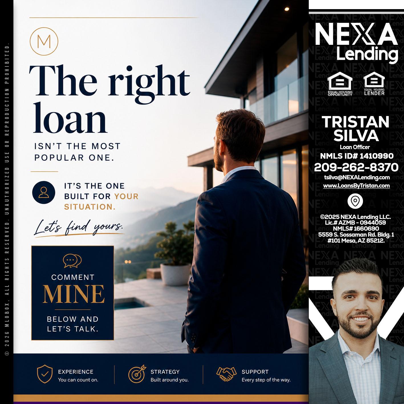 THE RIGHT LOAN - Tristan Silva -Loan Officer