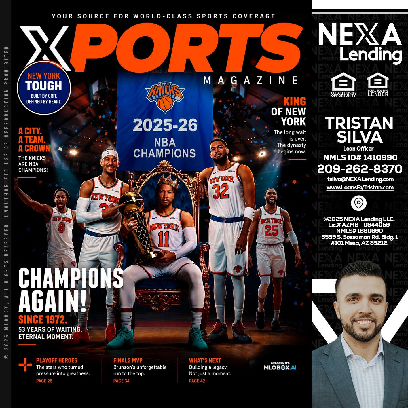 XPORTS MAGAZINE - Tristan Silva -Loan Officer