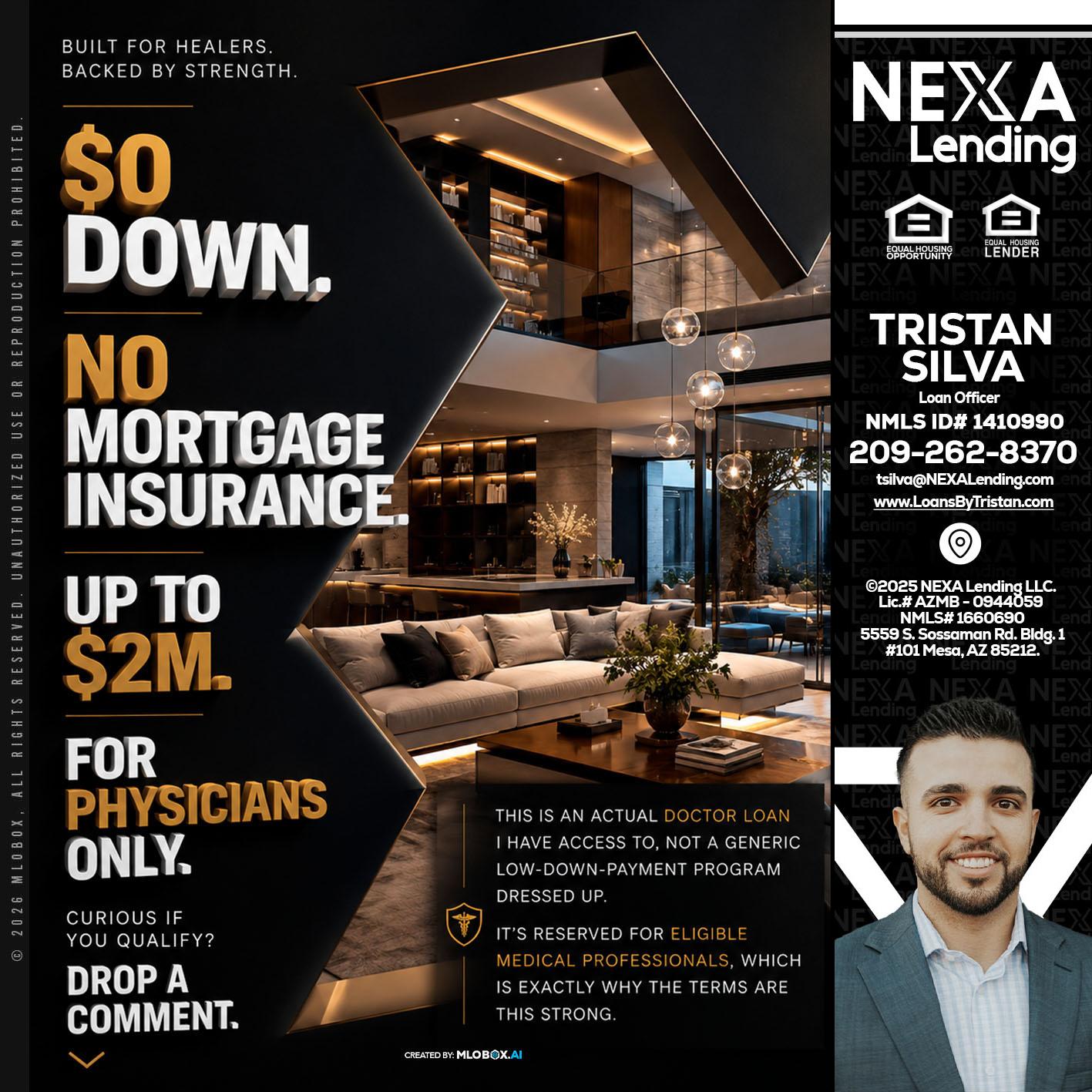 $0 DOWN - Tristan Silva -Loan Officer