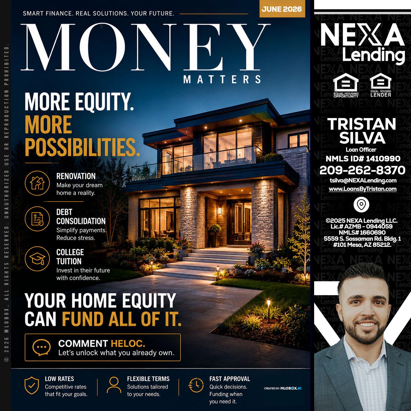 MONEY MATTERS - Tristan Silva -Loan Officer