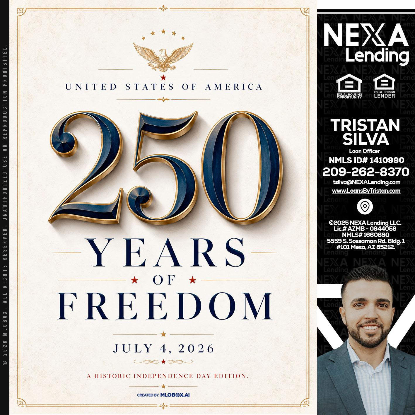 250 YEARS - Tristan Silva -Loan Officer