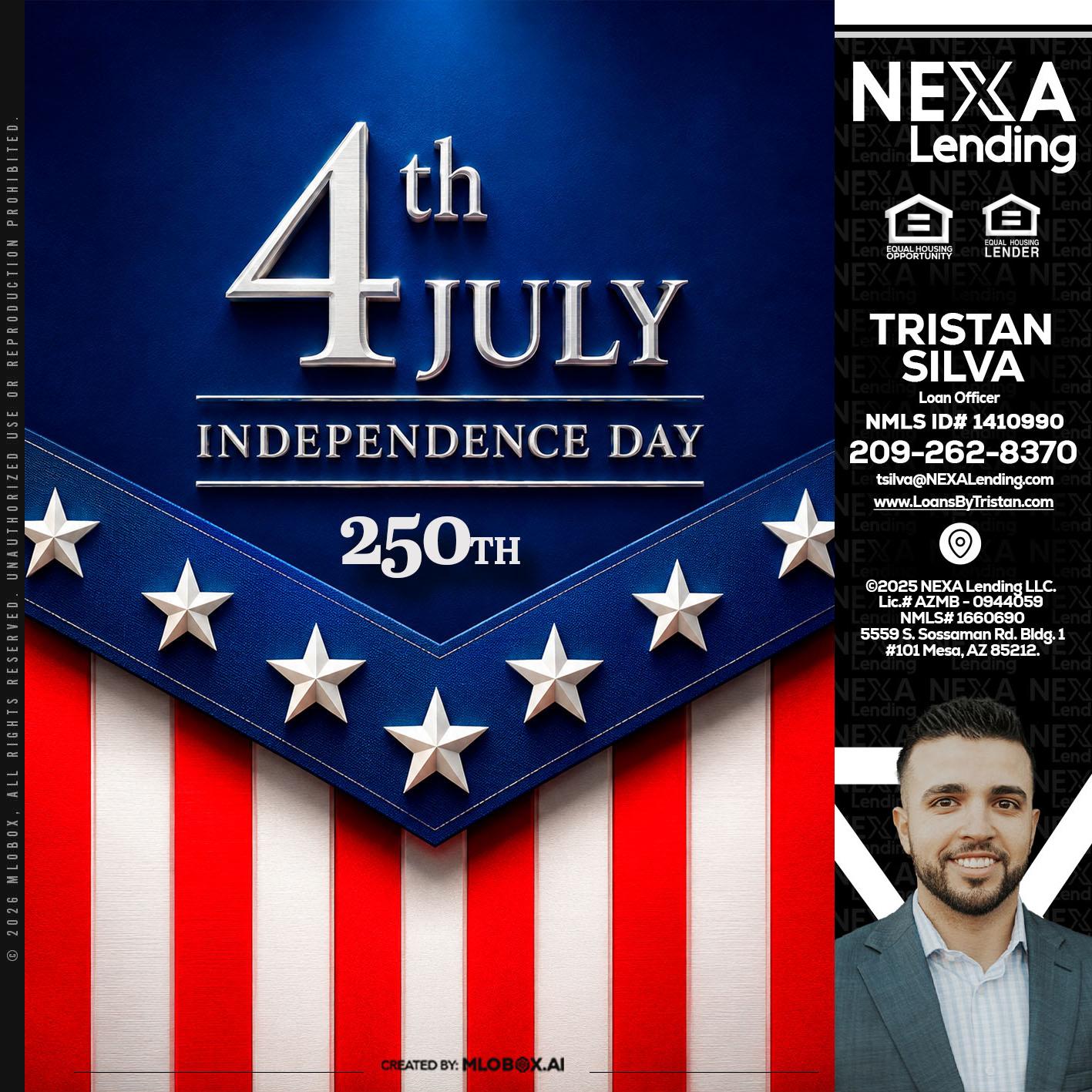 4th of july - Tristan Silva -Loan Officer