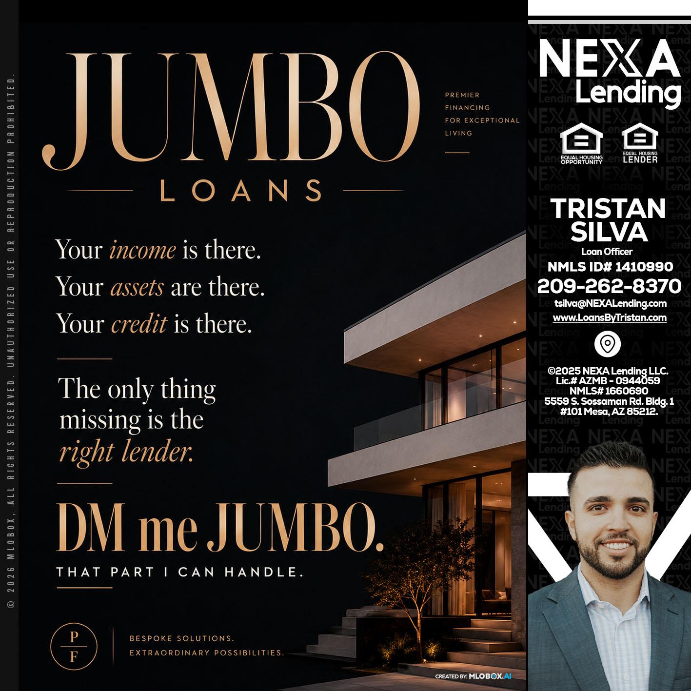 JUMBO LOANS - Tristan Silva -Loan Officer