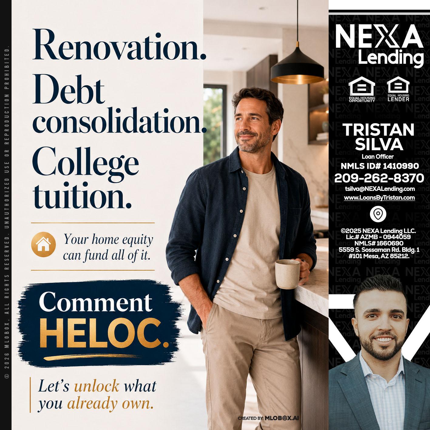 RENOVATION DEBT - Tristan Silva -Loan Officer