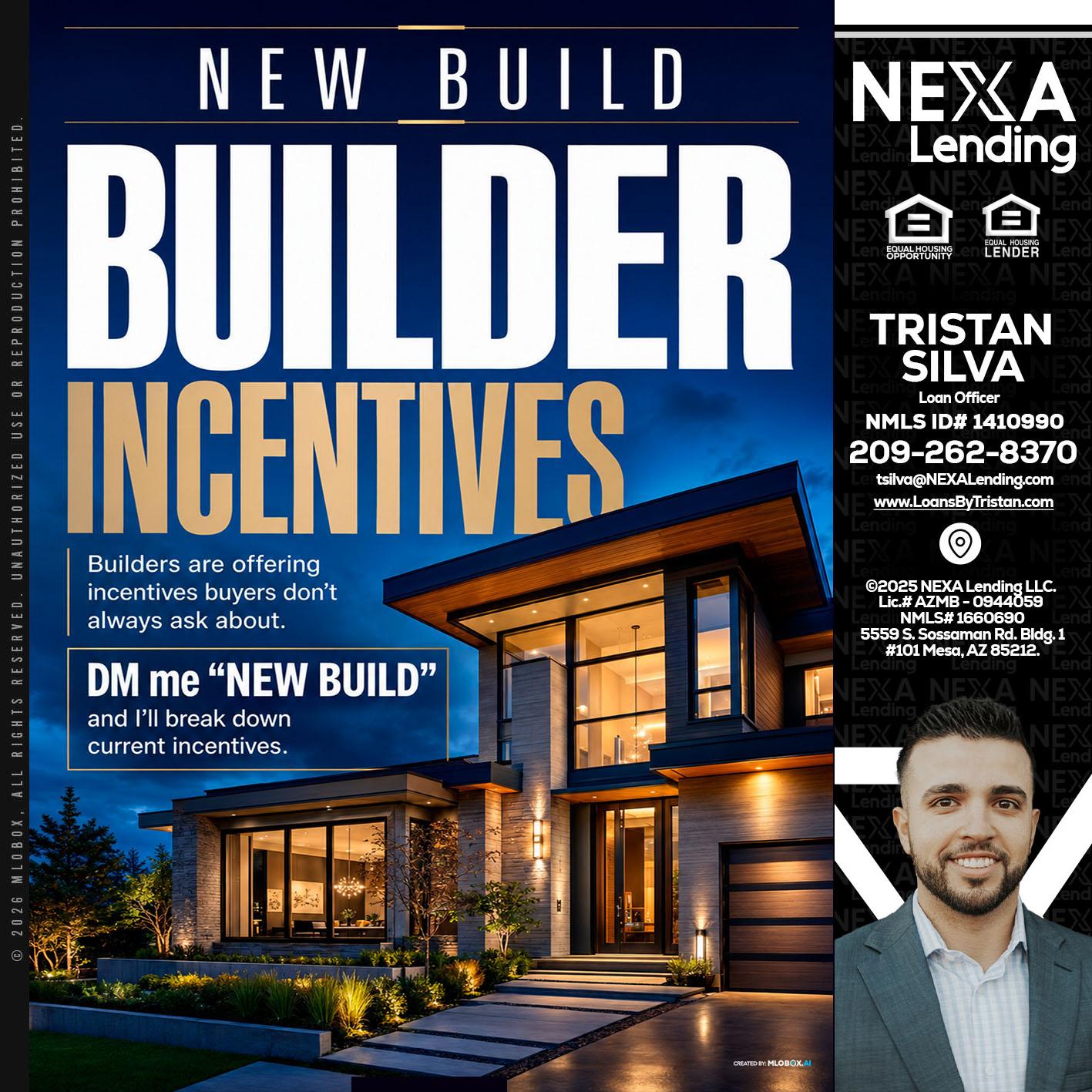 NEW BUILDER - Tristan Silva -Loan Officer