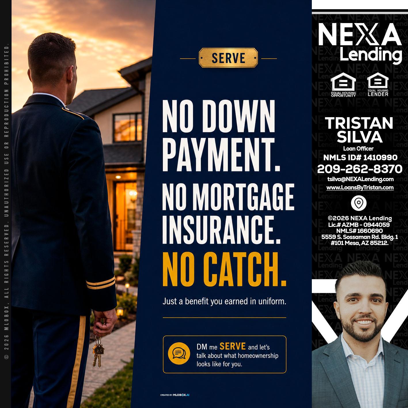 NO DOWN PAYMENT - Tristan Silva -Loan Officer