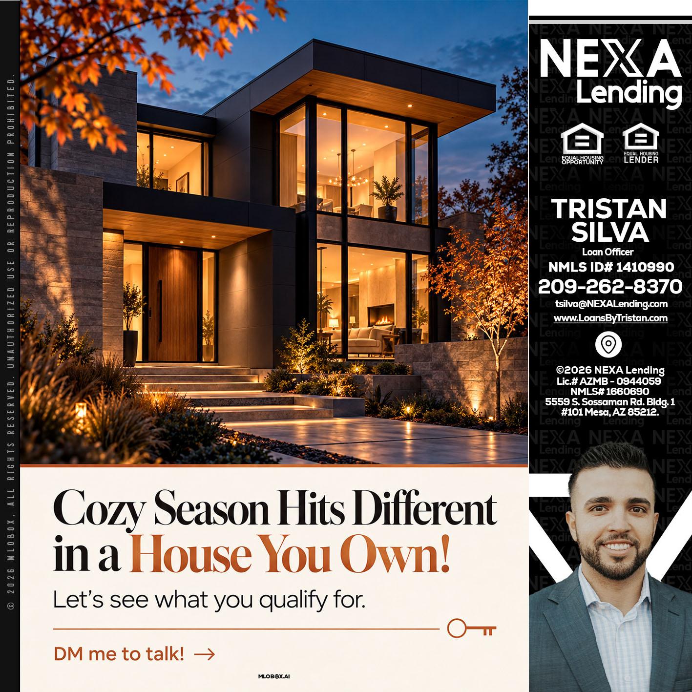 COZY SEASON - Tristan Silva -Loan Officer