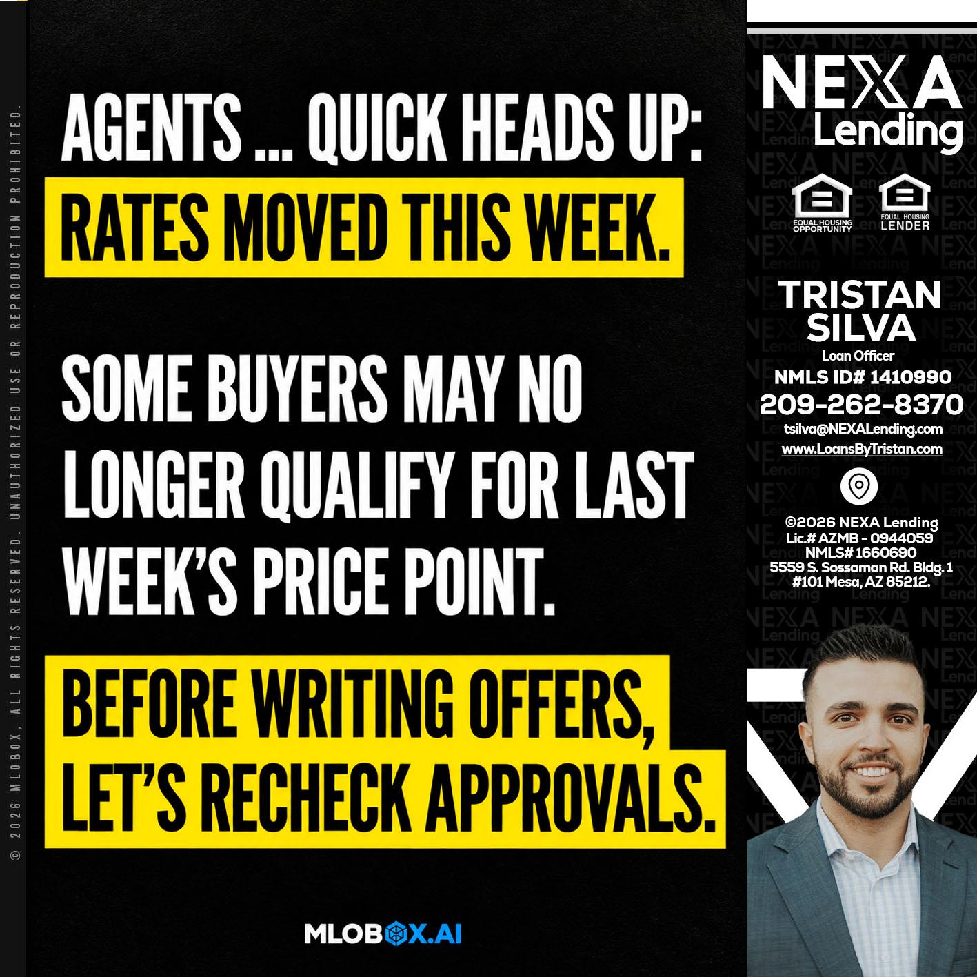 AGENTS QUICK - Tristan Silva -Loan Officer