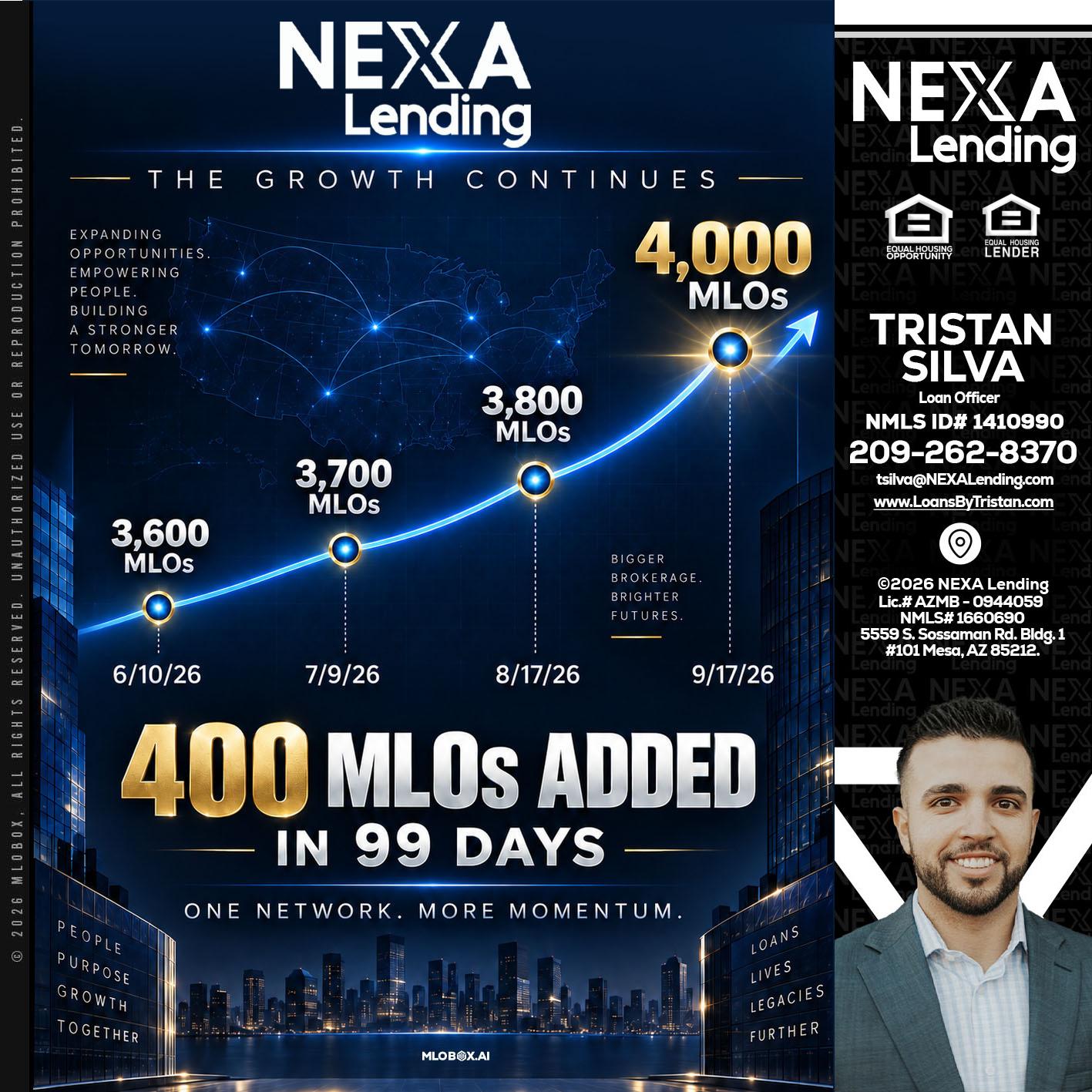 NEXA Lending 4000 MLOs - Tristan Silva -Loan Officer