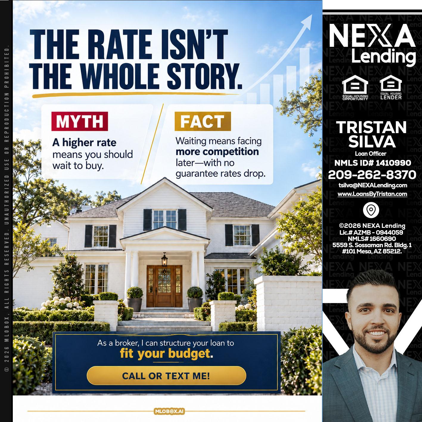 THE RATE ISNT - Tristan Silva -Loan Officer